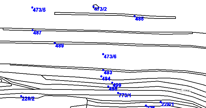 Parcela st. 473/6 v KÚ Rabštejn nad Střelou, Katastrální mapa