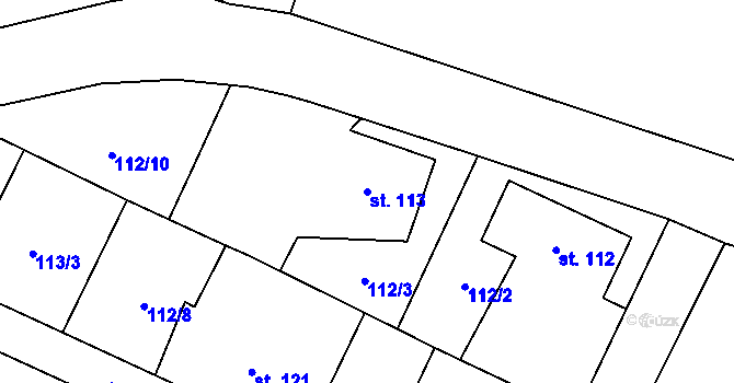 Parcela st. 113 v KÚ Rabštejnská Lhota, Katastrální mapa