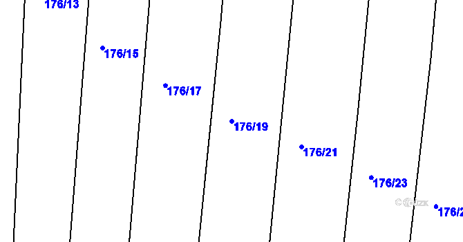 Parcela st. 176/19 v KÚ Rabštejnská Lhota, Katastrální mapa