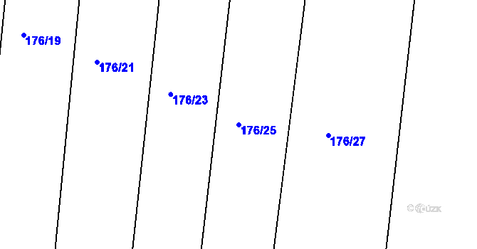 Parcela st. 176/25 v KÚ Rabštejnská Lhota, Katastrální mapa
