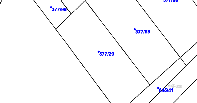 Parcela st. 377/29 v KÚ Rabštejnská Lhota, Katastrální mapa