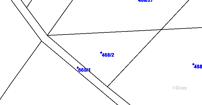 Parcela st. 468/2 v KÚ Smrkový Týnec, Katastrální mapa