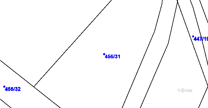 Parcela st. 456/31 v KÚ Smrkový Týnec, Katastrální mapa