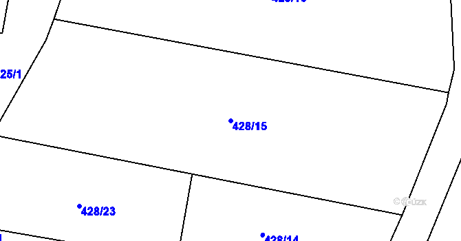 Parcela st. 428/15 v KÚ Smrkový Týnec, Katastrální mapa