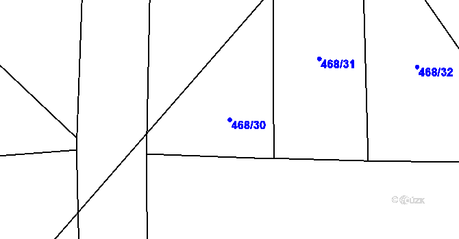 Parcela st. 468/30 v KÚ Smrkový Týnec, Katastrální mapa