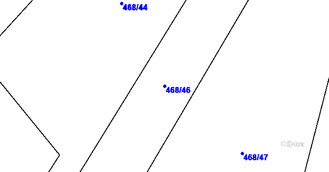 Parcela st. 468/46 v KÚ Smrkový Týnec, Katastrální mapa