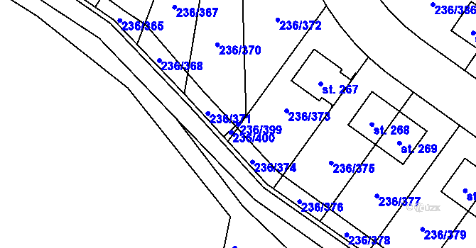 Parcela st. 236/399 v KÚ Němčice nad Labem, Katastrální mapa