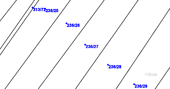 Parcela st. 236/27 v KÚ Němčice nad Labem, Katastrální mapa