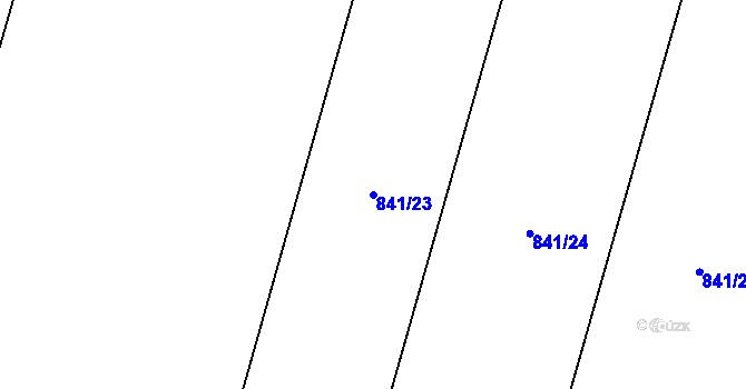 Parcela st. 841/23 v KÚ Rabyně, Katastrální mapa