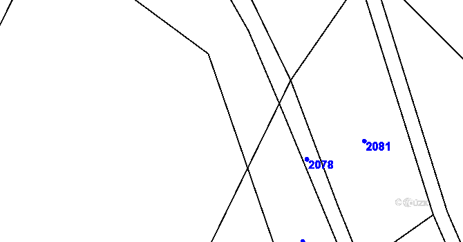 Parcela st. 373/105 v KÚ Racková, Katastrální mapa
