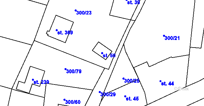 Parcela st. 50 v KÚ Račice nad Berounkou, Katastrální mapa