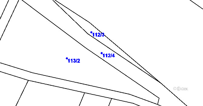 Parcela st. 112/4 v KÚ Račice nad Berounkou, Katastrální mapa