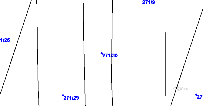 Parcela st. 271/30 v KÚ Račice u Štětí, Katastrální mapa