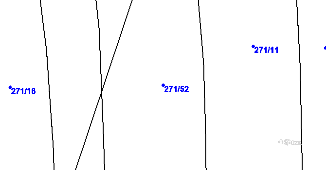 Parcela st. 271/52 v KÚ Račice u Štětí, Katastrální mapa