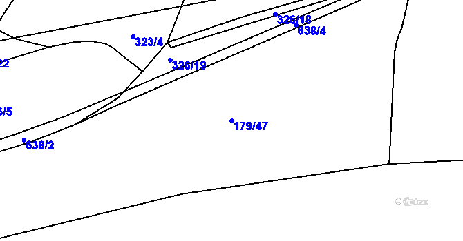 Parcela st. 179/47 v KÚ Račice u Štětí, Katastrální mapa