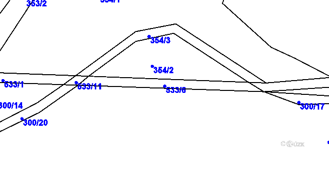 Parcela st. 533/6 v KÚ Račice u Dlouhého, Katastrální mapa