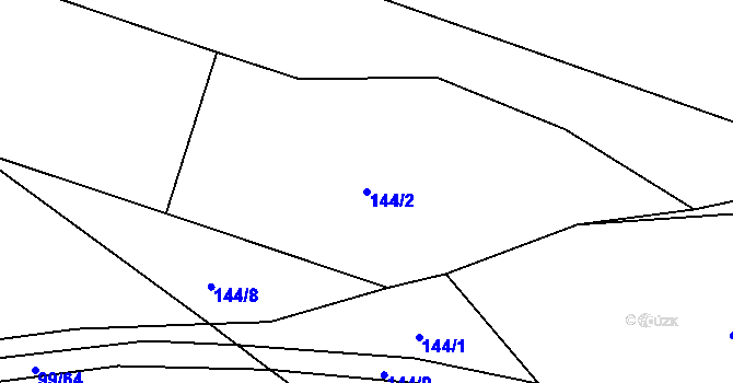 Parcela st. 144/2 v KÚ Račice u Dlouhého, Katastrální mapa