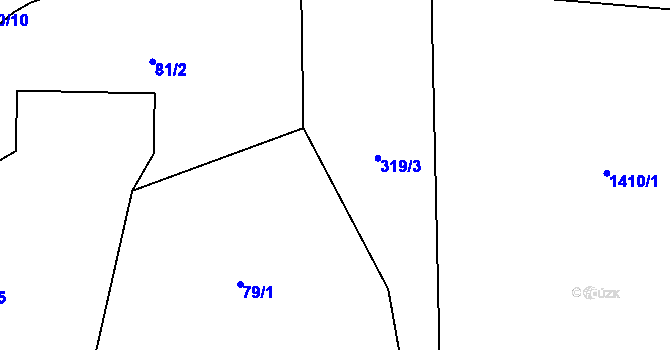 Parcela st. 79/2 v KÚ Račice nad Trotinou, Katastrální mapa