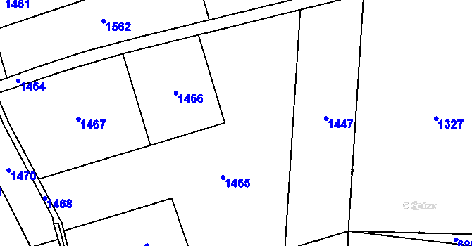 Parcela st. 365/1 v KÚ Račice nad Trotinou, Katastrální mapa