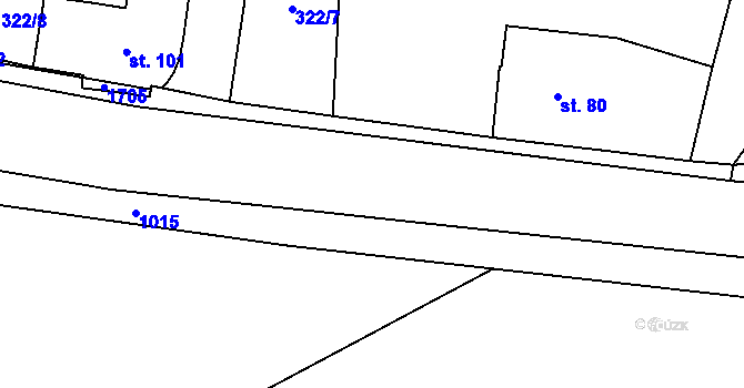 Parcela st. 477/3 v KÚ Račice nad Trotinou, Katastrální mapa