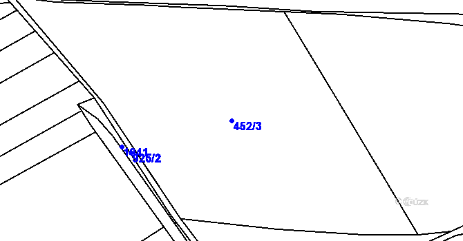 Parcela st. 452/3 v KÚ Račice nad Trotinou, Katastrální mapa