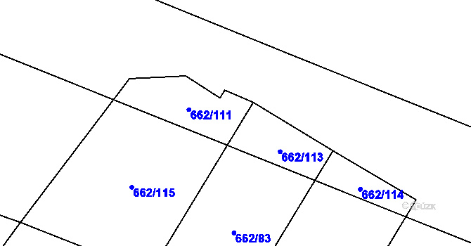 Parcela st. 662/103 v KÚ Račiněves, Katastrální mapa
