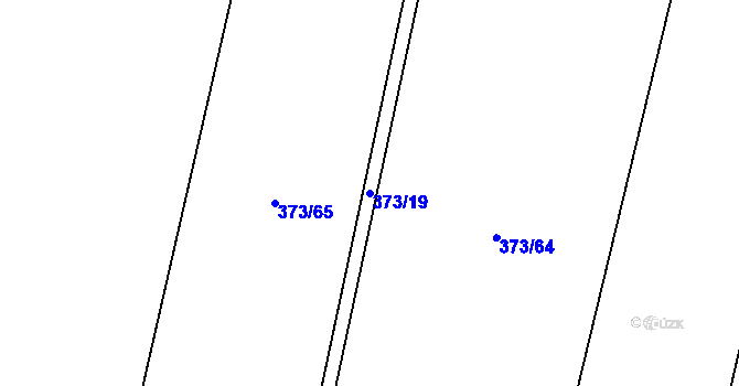 Parcela st. 373/19 v KÚ Račiněves, Katastrální mapa