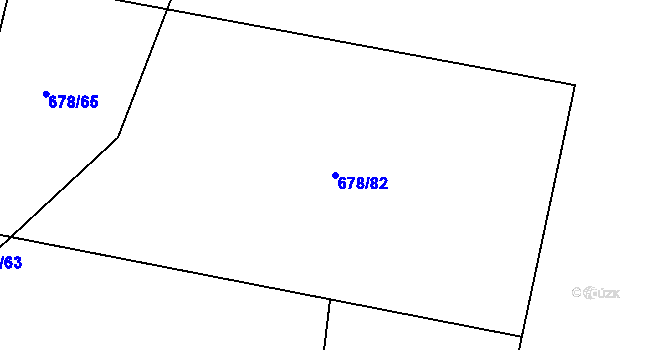 Parcela st. 678/82 v KÚ Račiněves, Katastrální mapa