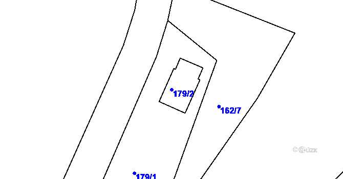 Parcela st. 179/2 v KÚ Radeč u Horní Police, Katastrální mapa
