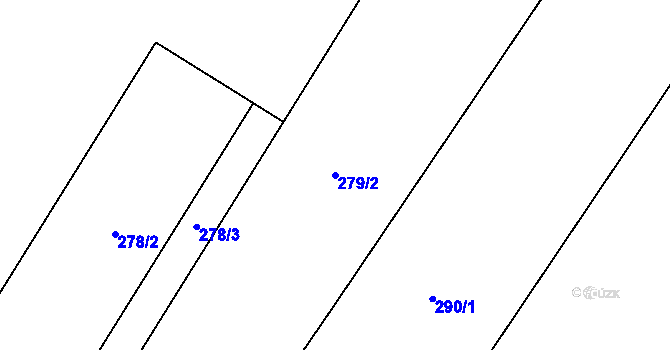 Parcela st. 279/2 v KÚ Radenice, Katastrální mapa