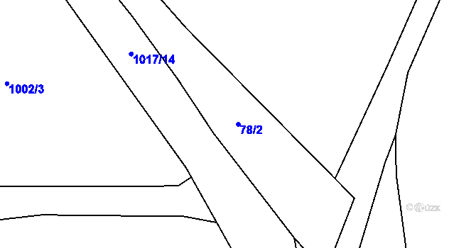 Parcela st. 78/2 v KÚ Radenín, Katastrální mapa