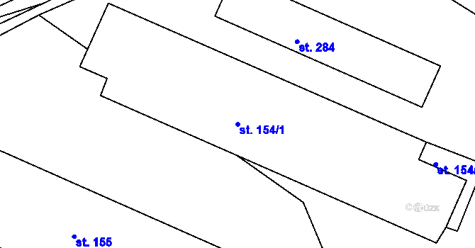 Parcela st. 154/1 v KÚ Radešínská Svratka, Katastrální mapa