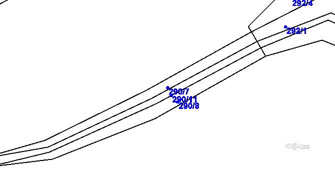 Parcela st. 290/7 v KÚ Radešínská Svratka, Katastrální mapa