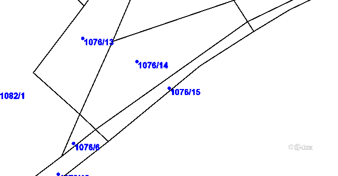 Parcela st. 1076/15 v KÚ Radešínská Svratka, Katastrální mapa