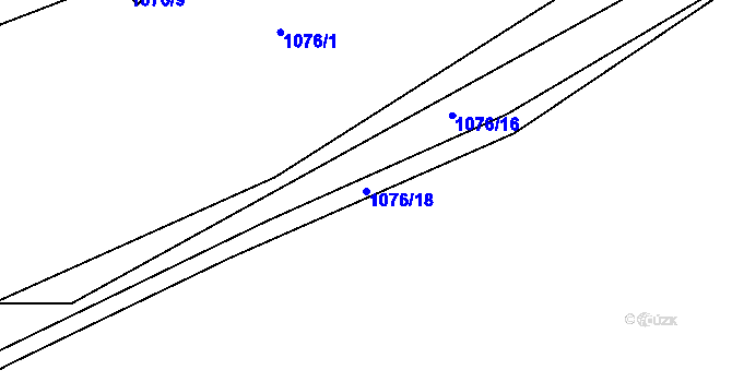Parcela st. 1076/18 v KÚ Radešínská Svratka, Katastrální mapa