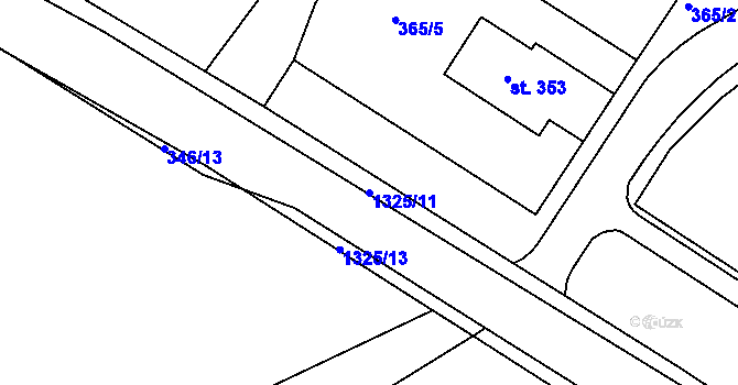 Parcela st. 1325/11 v KÚ Radešínská Svratka, Katastrální mapa