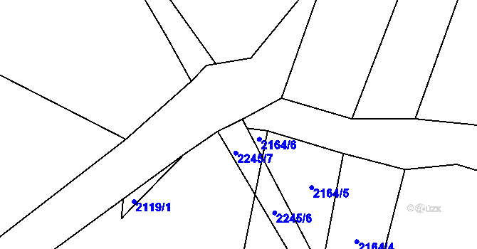 Parcela st. 2245/46 v KÚ Radětice u Bechyně, Katastrální mapa