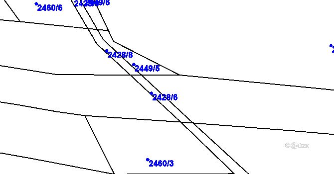 Parcela st. 2449/3 v KÚ Radětice u Bechyně, Katastrální mapa
