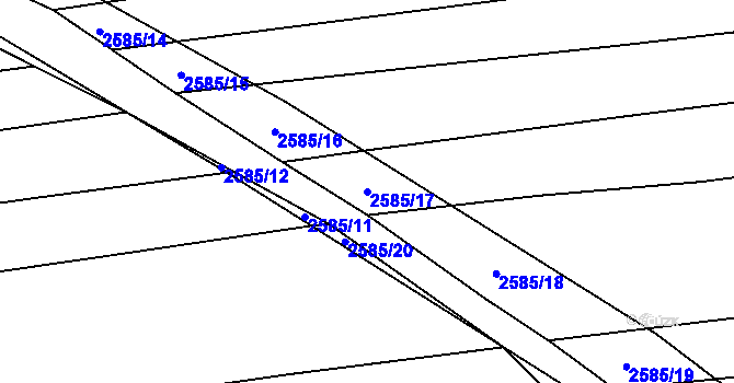 Parcela st. 2585/17 v KÚ Radětice u Bechyně, Katastrální mapa