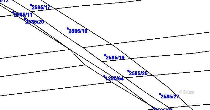 Parcela st. 2585/19 v KÚ Radětice u Bechyně, Katastrální mapa