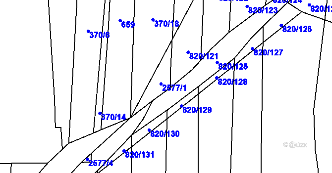 Parcela st. 820/3 v KÚ Radětice u Bechyně, Katastrální mapa