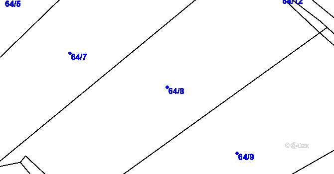 Parcela st. 64/8 v KÚ Libotyně, Katastrální mapa