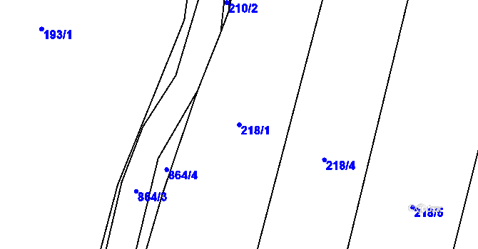 Parcela st. 218/1 v KÚ Libotyně, Katastrální mapa