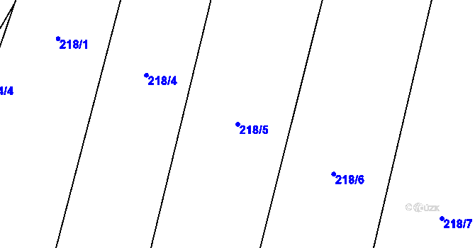 Parcela st. 218/5 v KÚ Libotyně, Katastrální mapa