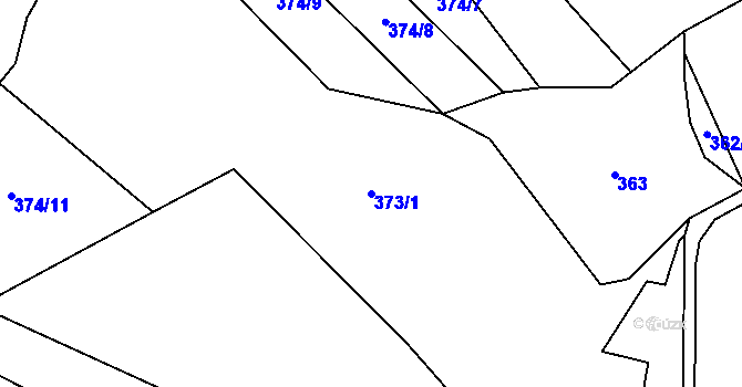 Parcela st. 373/1 v KÚ Libotyně, Katastrální mapa