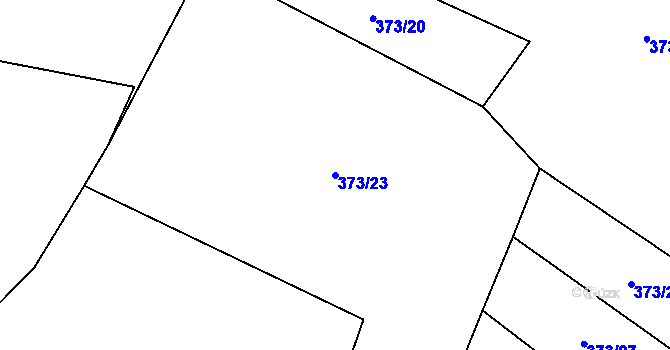 Parcela st. 373/23 v KÚ Libotyně, Katastrální mapa