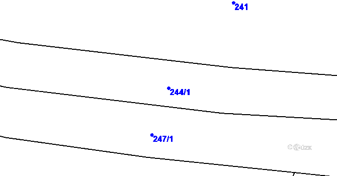 Parcela st. 244/1 v KÚ Radíkov u Hranic, Katastrální mapa