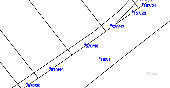 Parcela st. 570/18 v KÚ Studeňany, Katastrální mapa