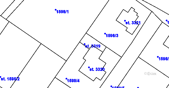 Parcela st. 3319 v KÚ Radiměř, Katastrální mapa