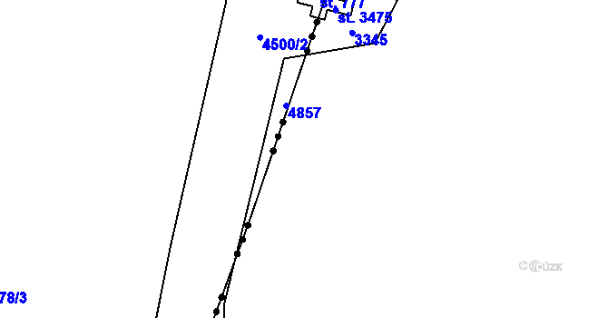 Parcela st. 2367/21 v KÚ Radiměř, Katastrální mapa